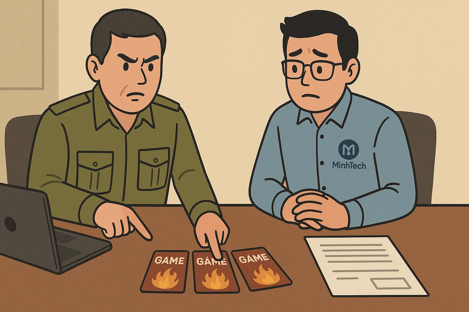 Ông Minh thành lập doanh nghiệp cung cấp thẻ nạp game trái phép