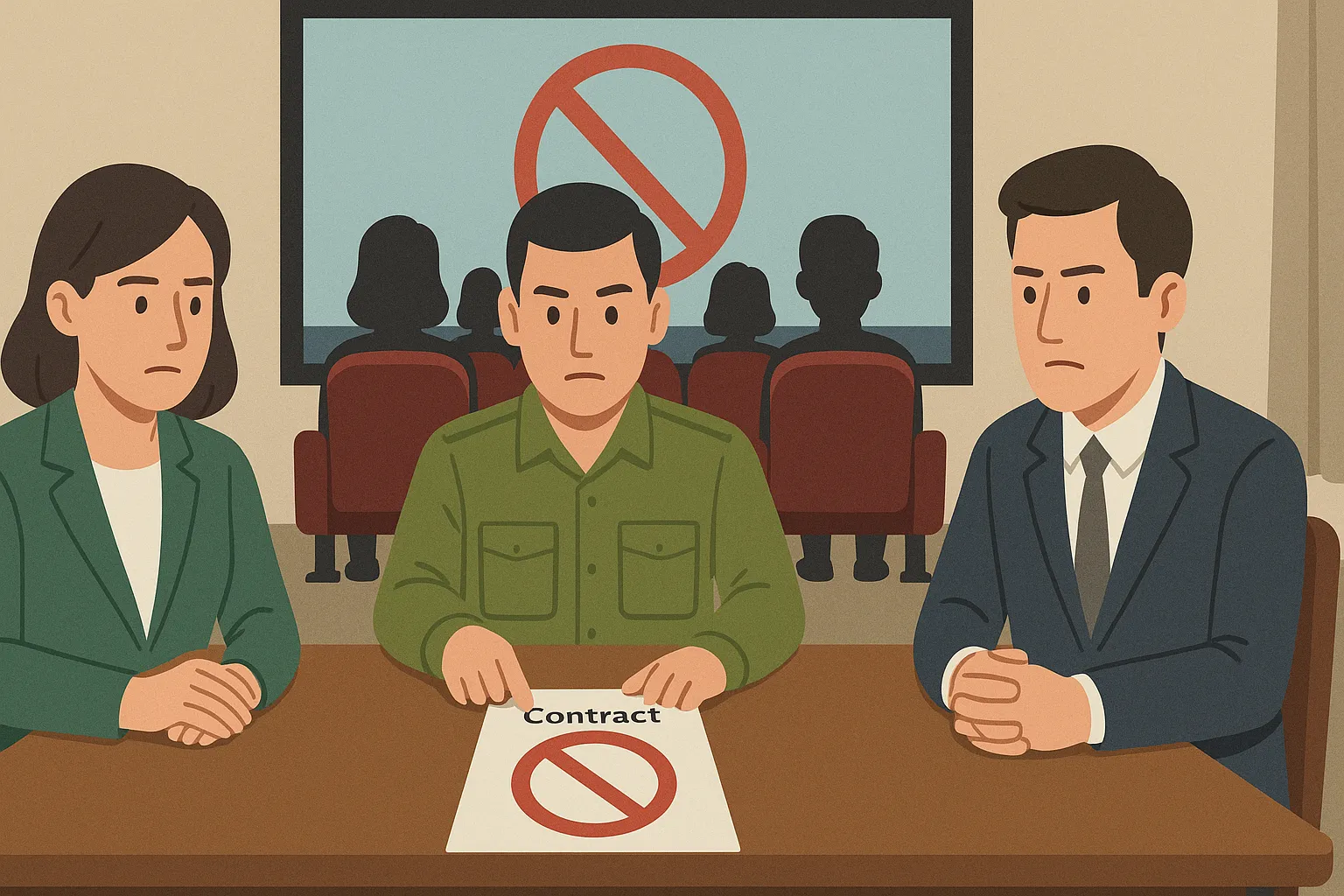 Đơn vị chiếu phim công cộng ký hợp đồng hợp tác trái quy định