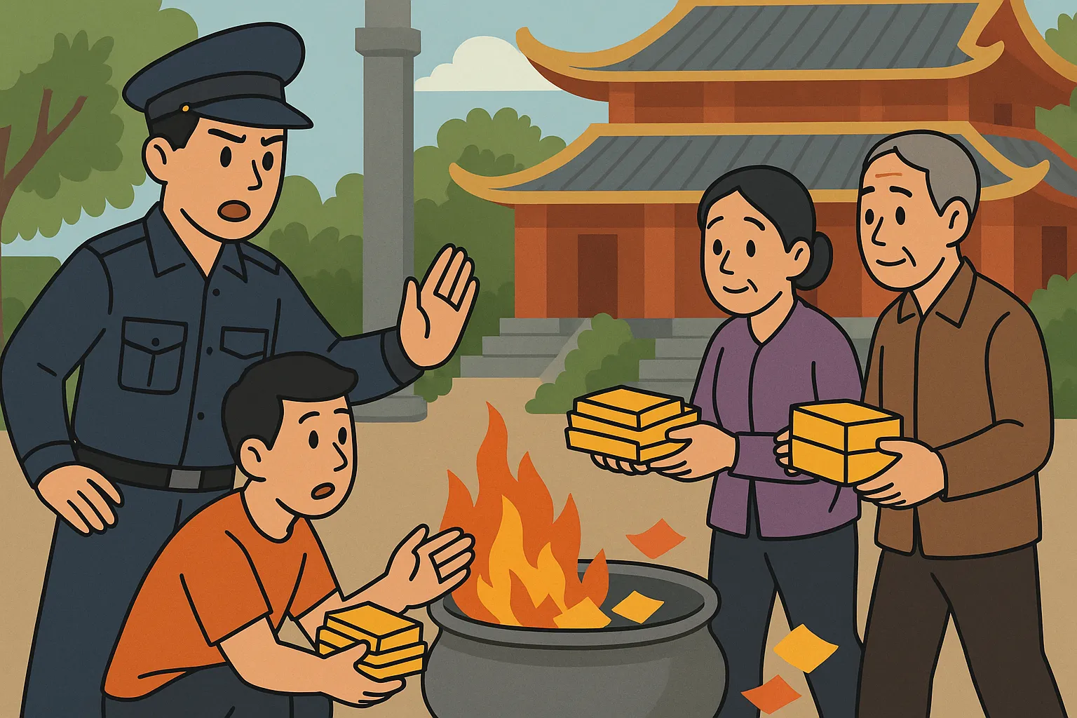 Đốt vàng mã ngày rằm tháng Chạp có bị xử phạt hay không