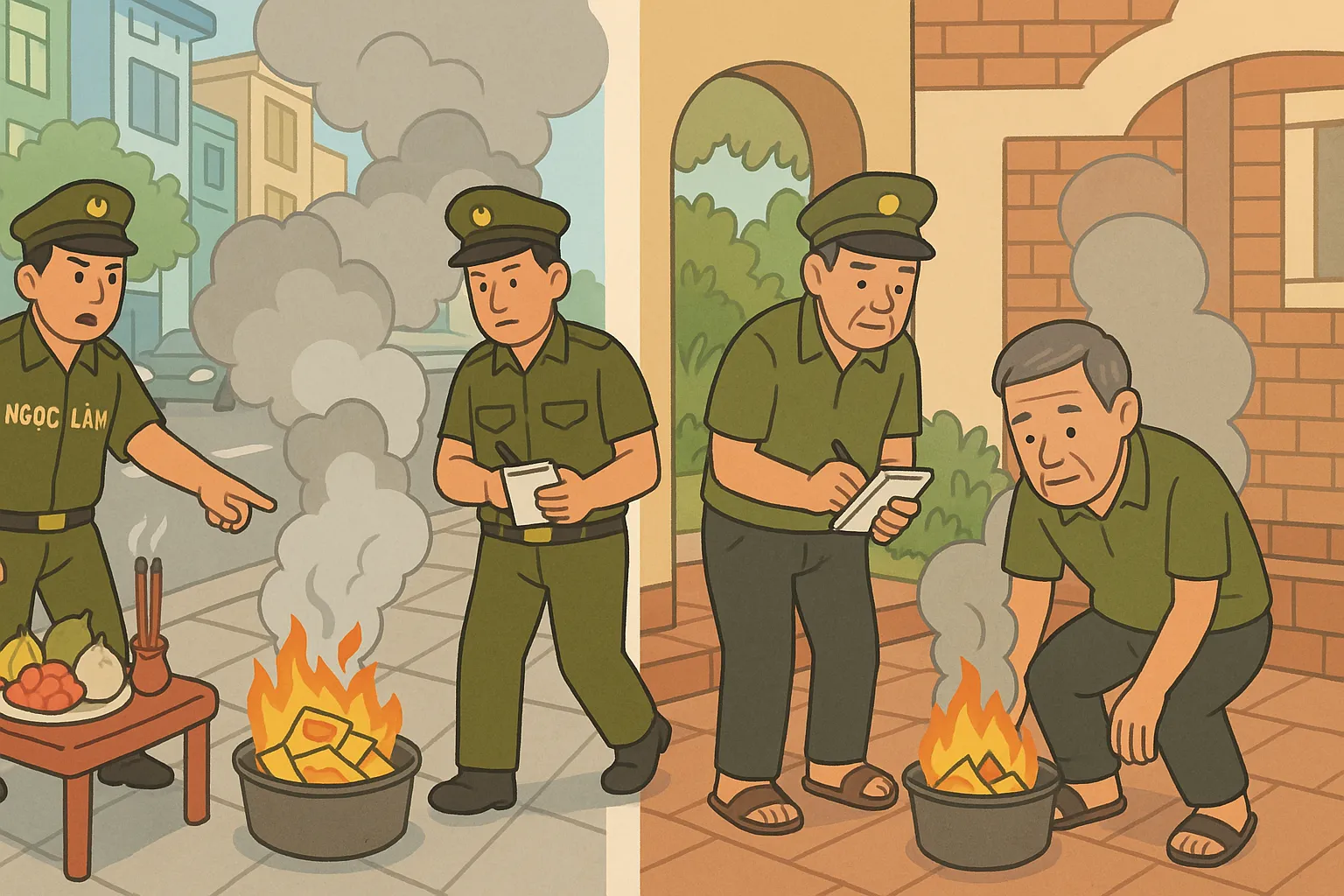 Ông Minh tổ chức lễ cúng rằm tháng Chạp tại nhà riêng