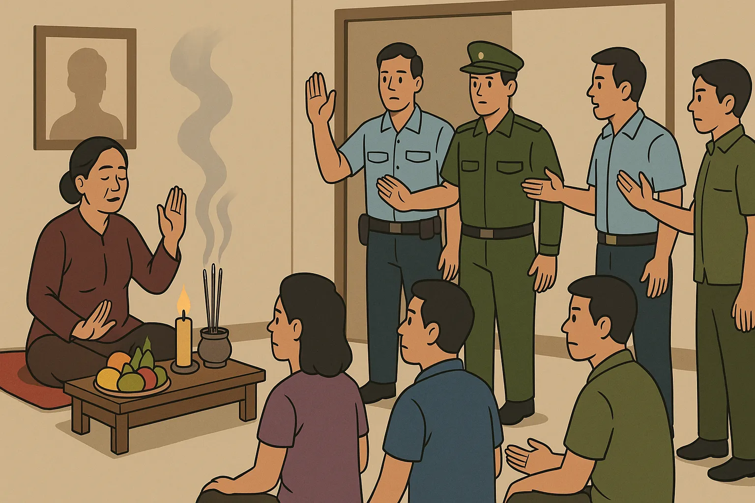 Bà Hoa mở dịch vụ gọi hồn chữa bệnh tại nhà riêng