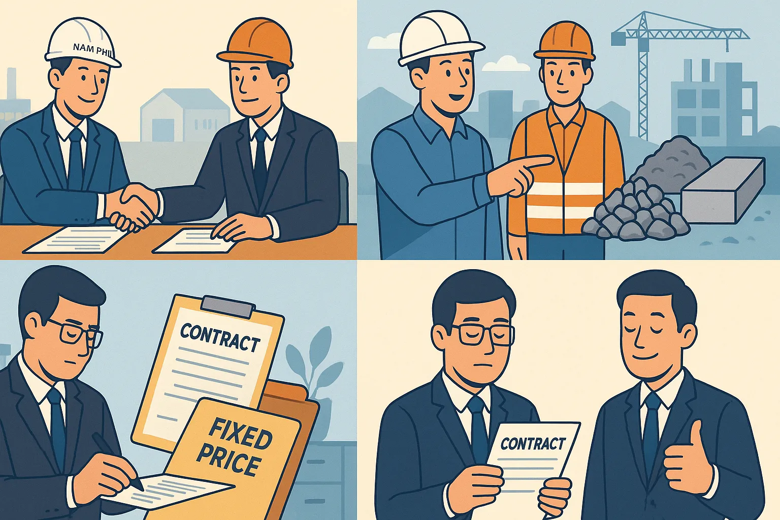 Doanh nghiệp ký hợp đồng xây dựng đường nội bộ tại khu công nghiệp