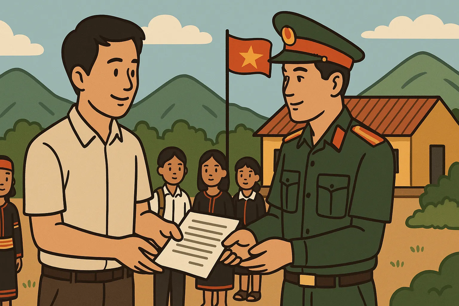 Thầy Hòa được điều động lên vùng cao giảng dạy