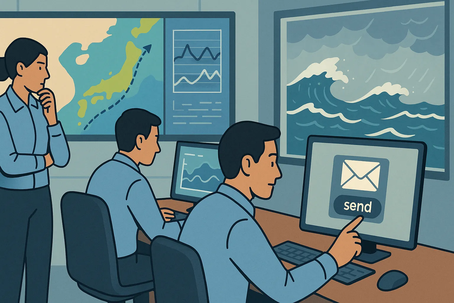 Trung tâm Khí tượng Thủy văn khu vực Nam Trung Bộ phát hành bản tin hải văn