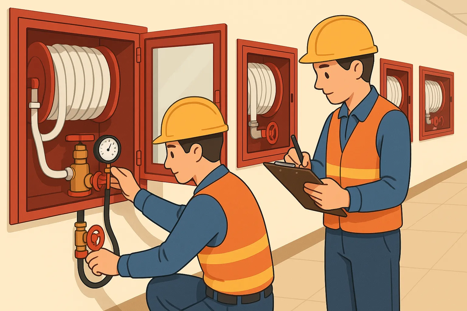 Bố trí hệ thống họng nước chữa cháy đóng gói phải bảo đảm những yêu cầu