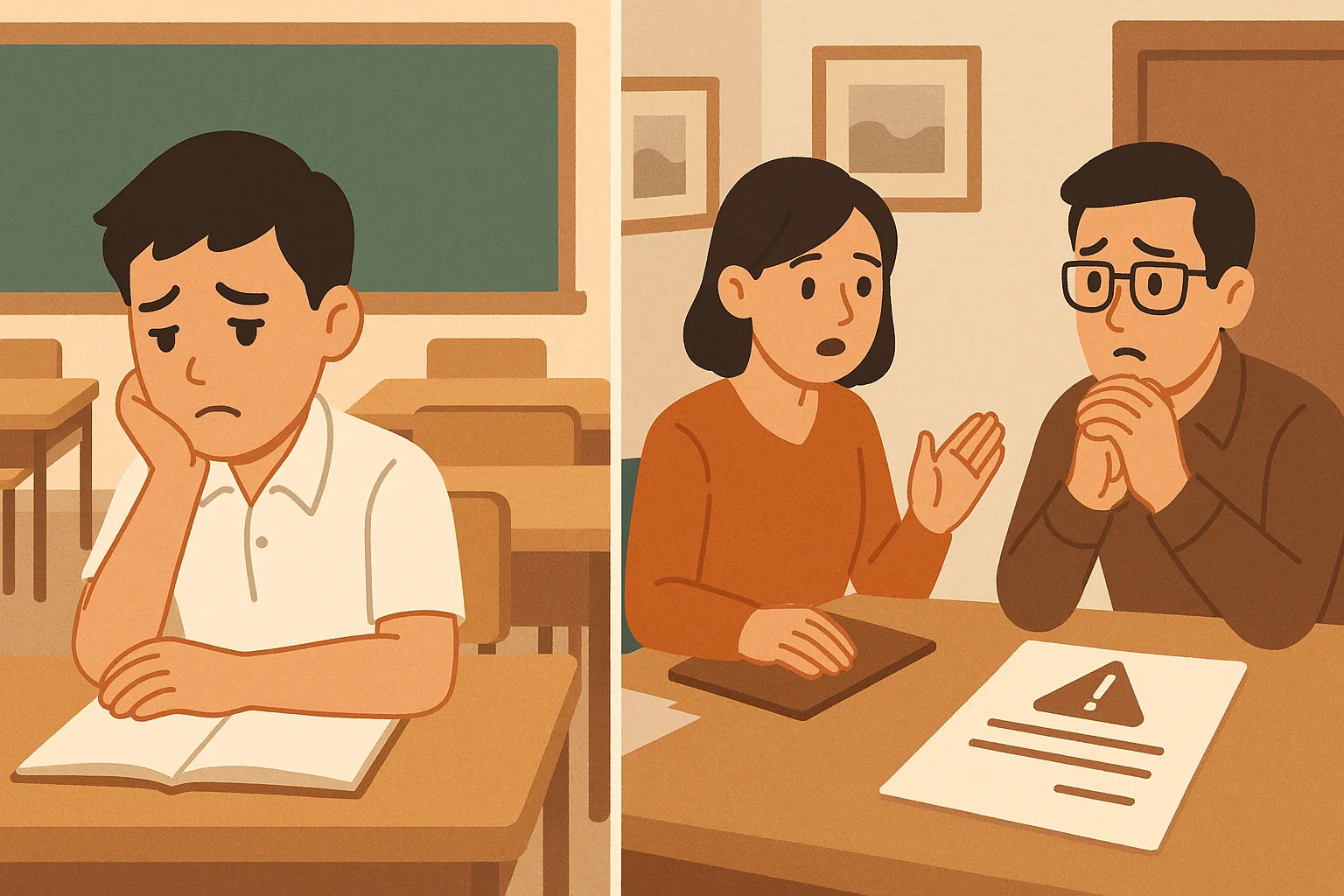 Học sinh nghỉ học quá số buổi cho phép