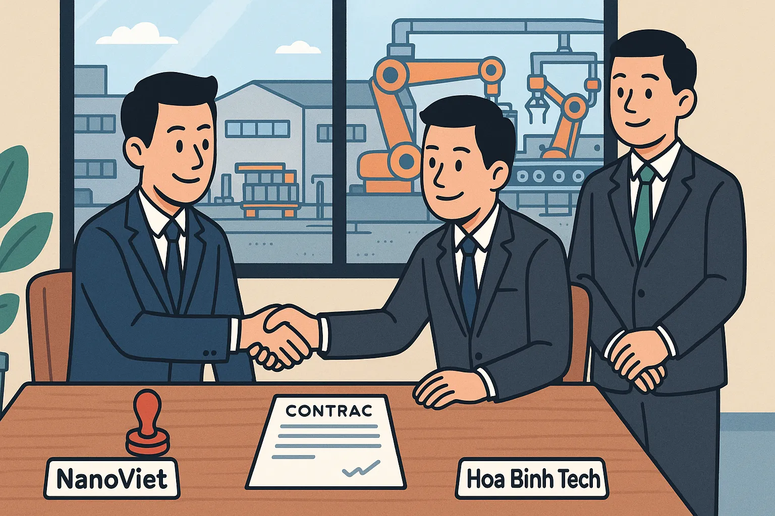 Công ty TNHH NanoViet ký hợp đồng thuê lại nhà xưởng trong Khu công nghệ cao