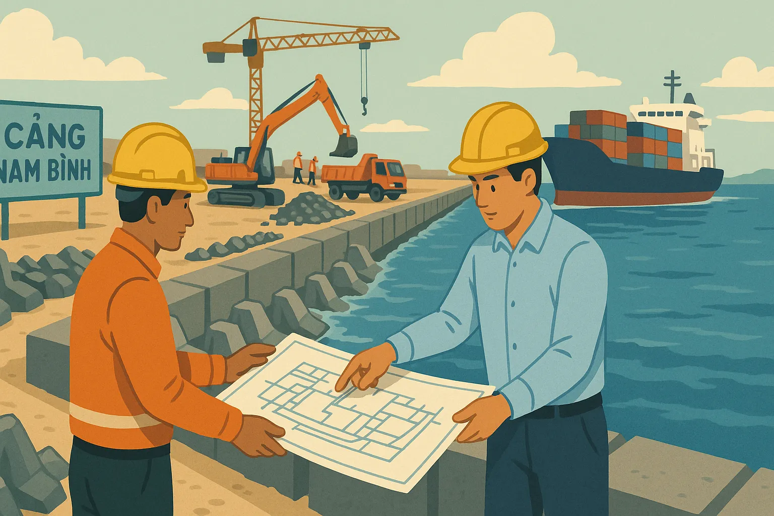 Ban quản lý Cảng Nam Bình triển khai dự án đầu tư hạ tầng hàng hải