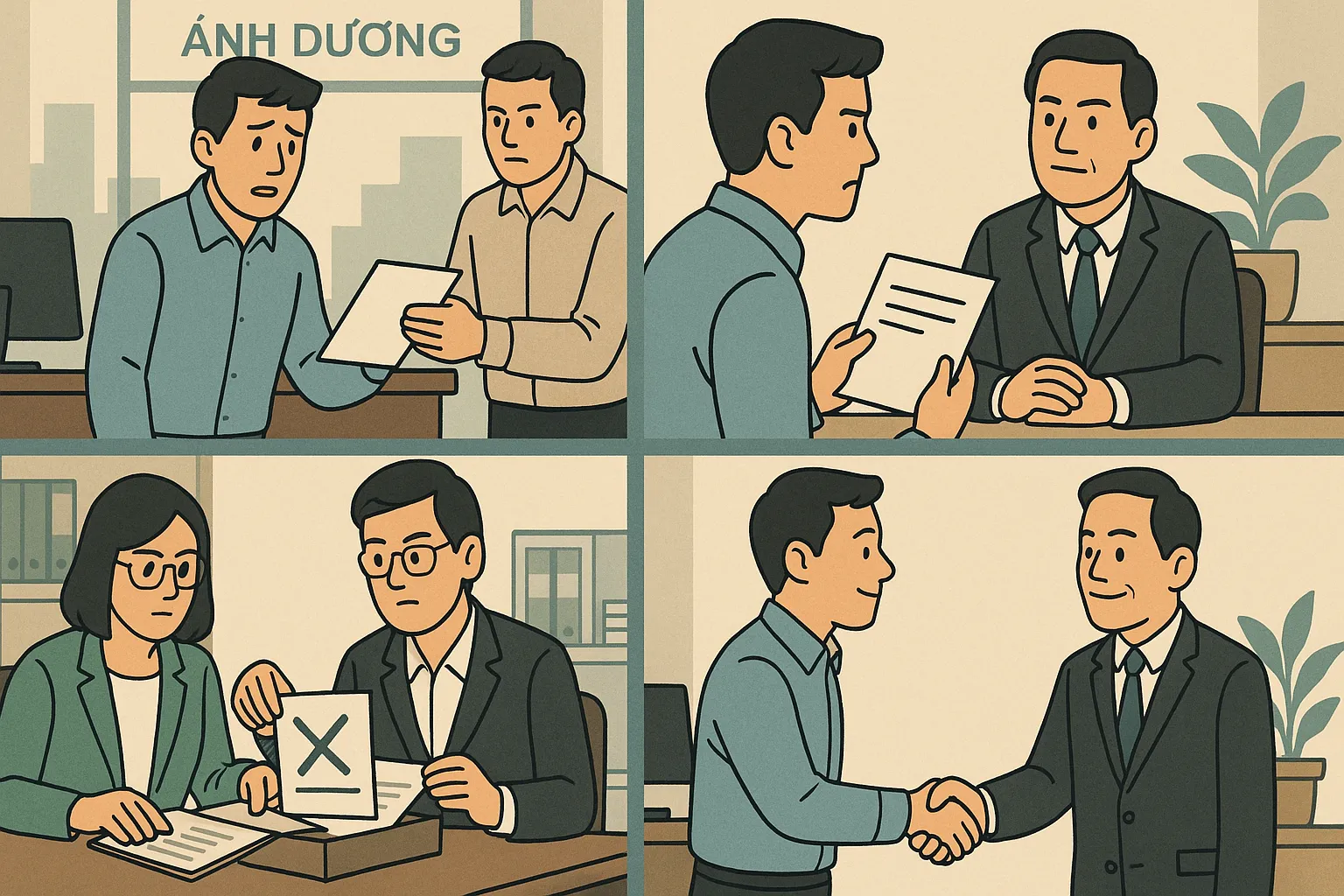 Anh Bình bị công ty chấm dứt hợp đồng đột ngột