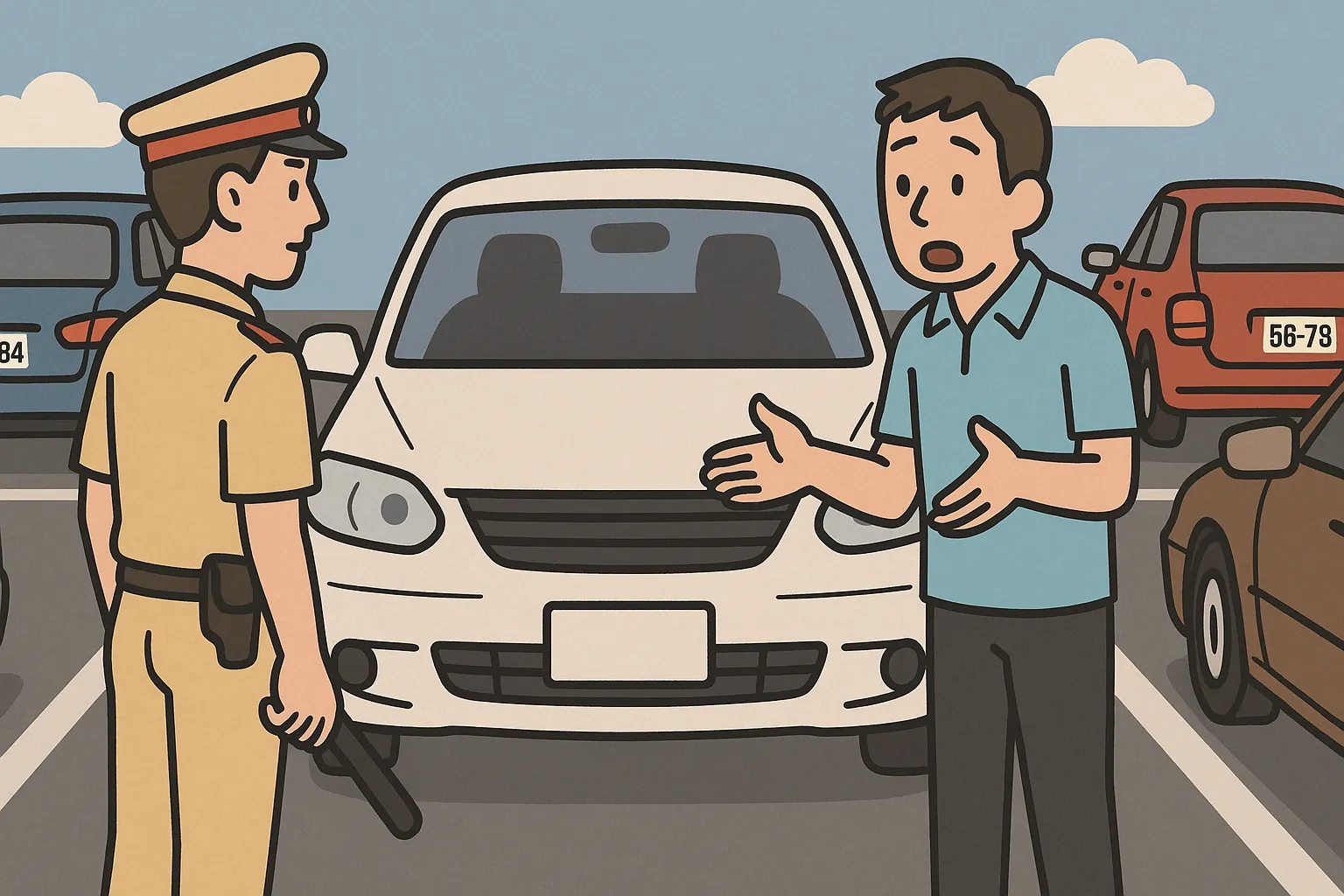 Không gắn biển số xe ô tô bị phạt bao nhiêu tiền?