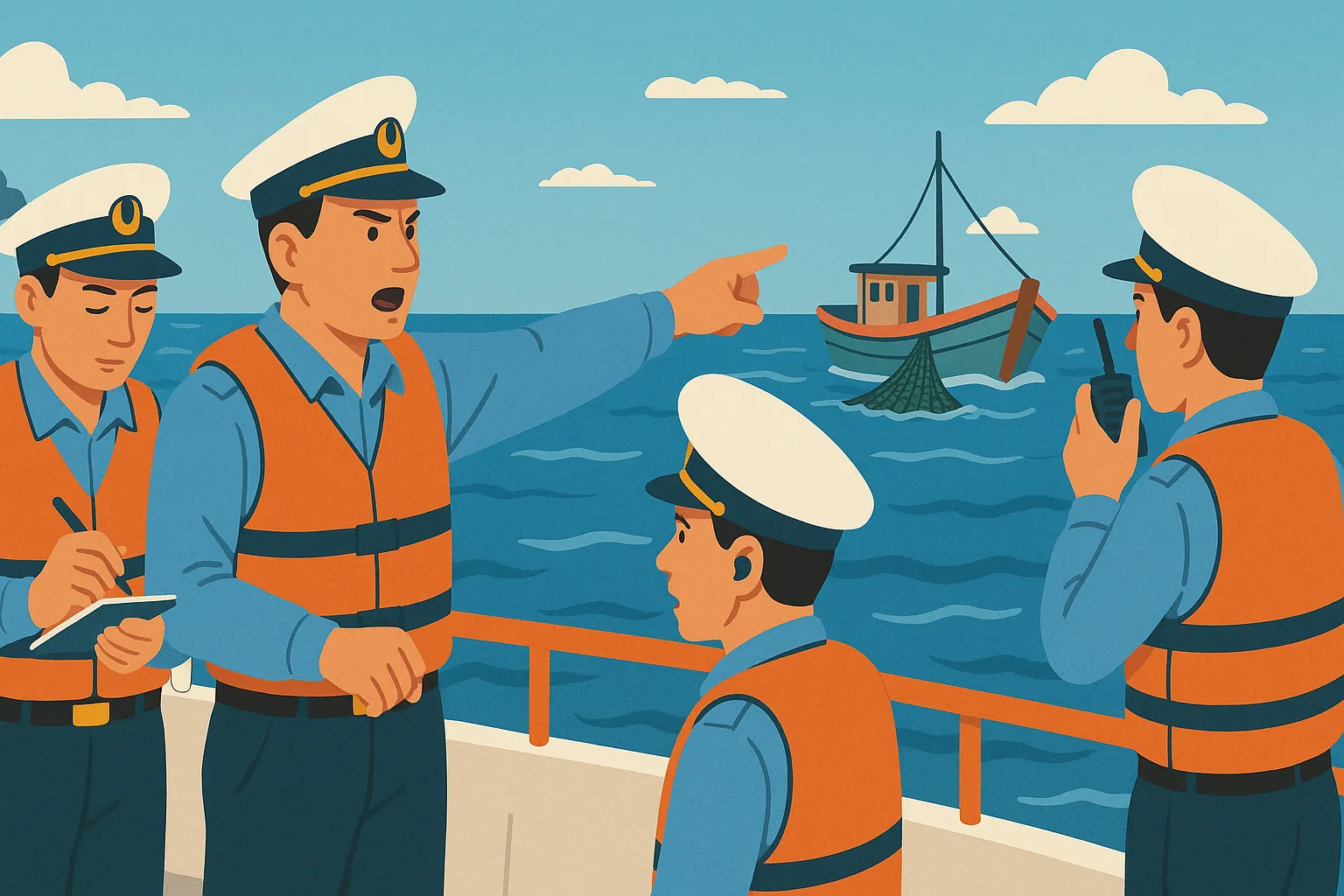 Lực lượng kiểm ngư phát hiện dấu hiệu vi phạm