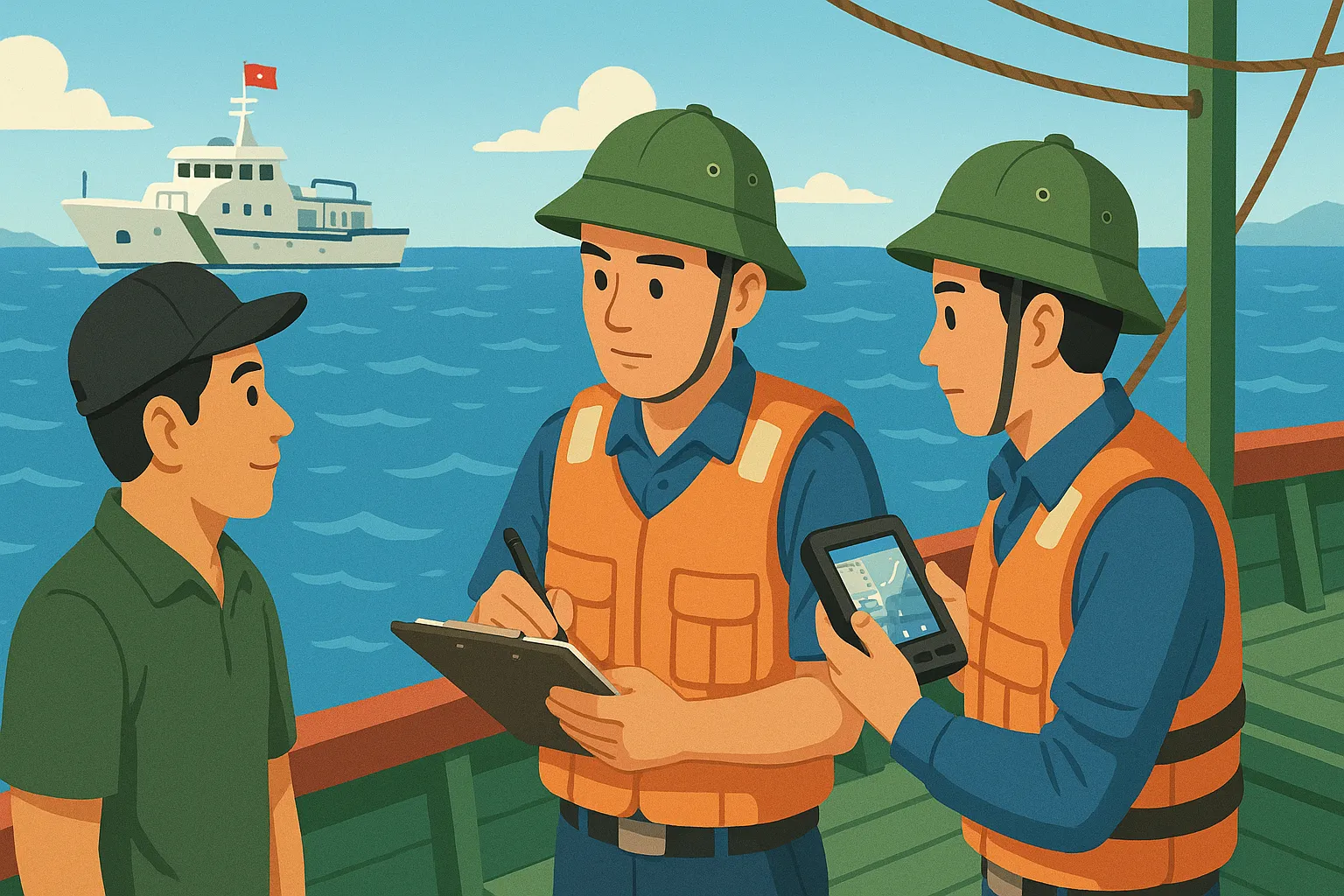 Anh Minh thực hiện nhiệm vụ tuần tra tại vùng biển