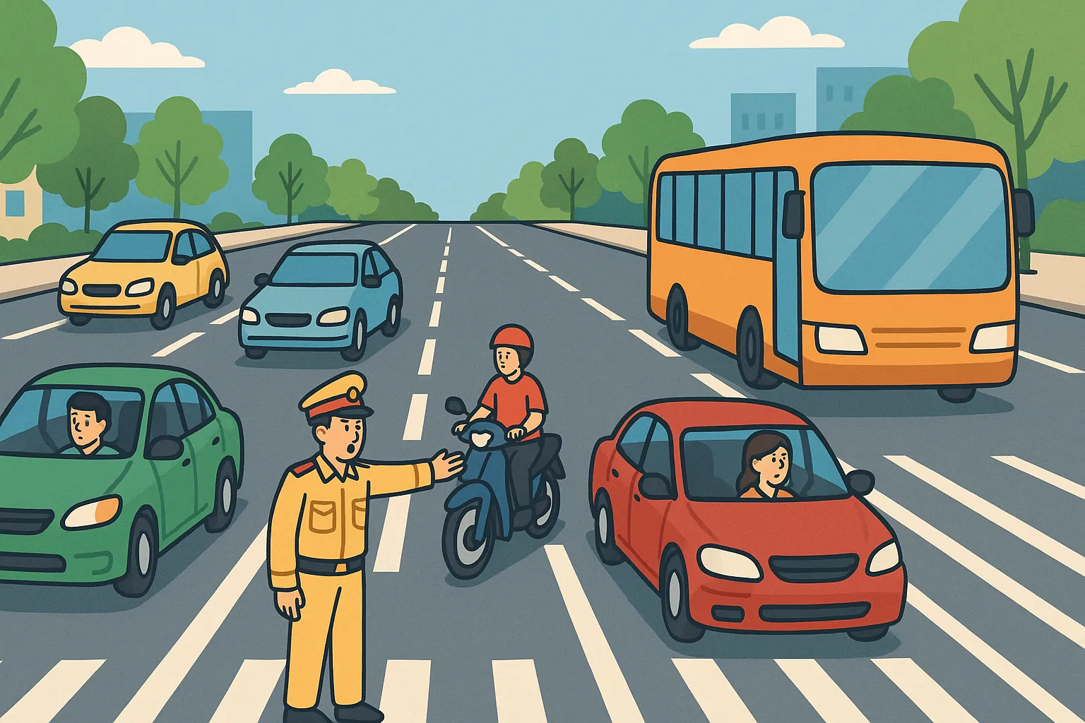 Đi xe gắn máy không đúng làn đường bị phạt bao nhiêu