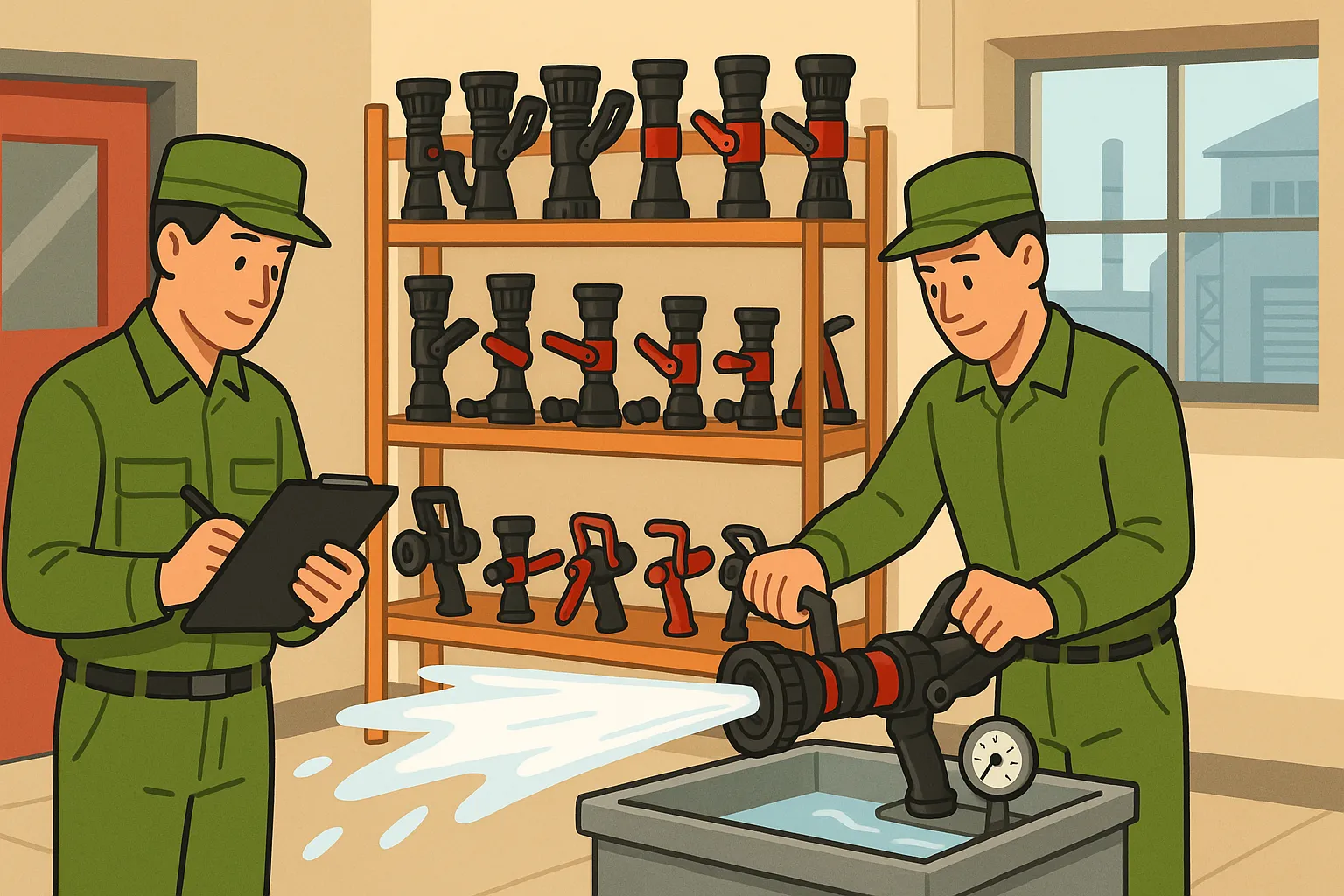 Lăng phun nước cầm tay dùng trong chữa cháy được chia làm mấy loại