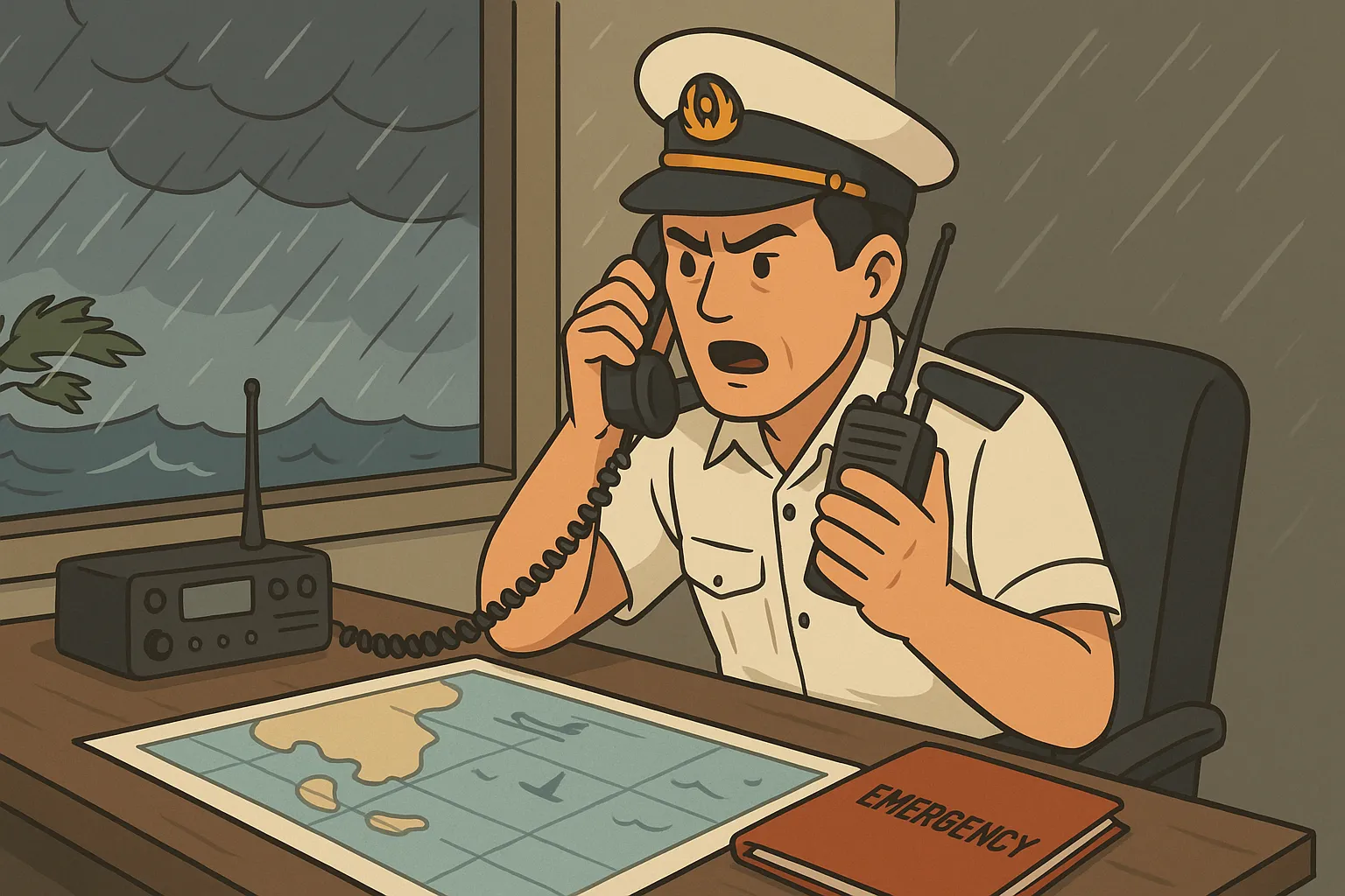 Lệnh huy động được ban hành trong tình huống bão mạnh