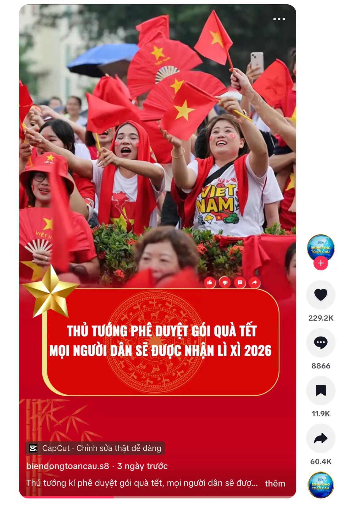 Tin đồn lì xì 1 triệu