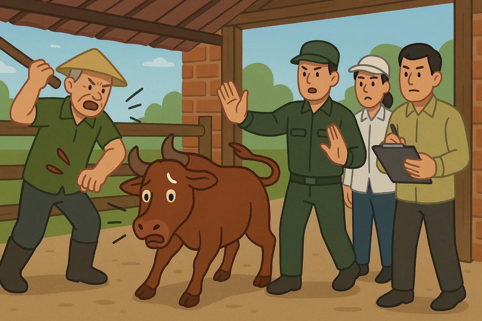 Hộ chăn nuôi có hành vi bạo lực với vật nuôi