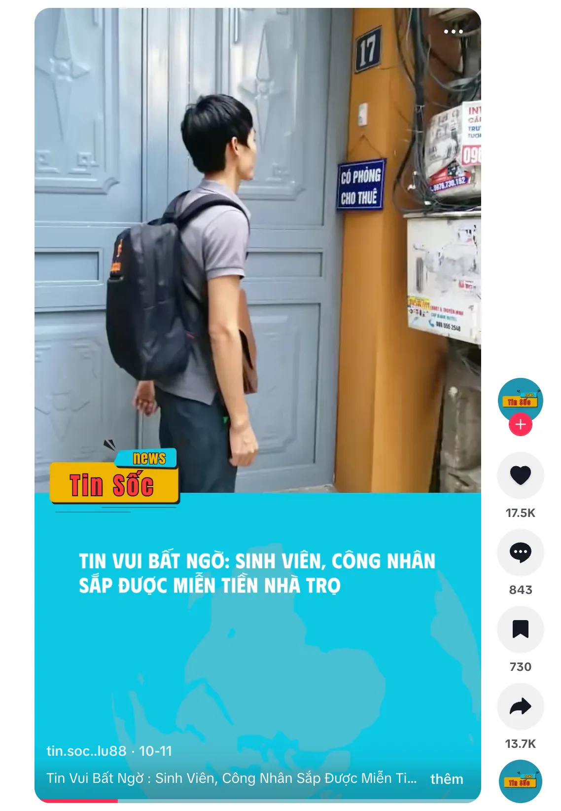 Thực hư về việc “Nhà nước miễn tiền trọ cho sinh viên và công nhân”
