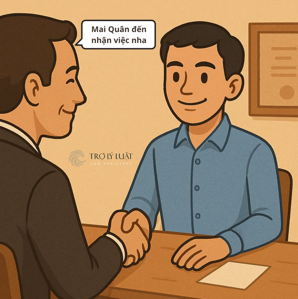 Thái độ tích cực ấy nhanh chóng chinh phục nhà tuyển dụng.