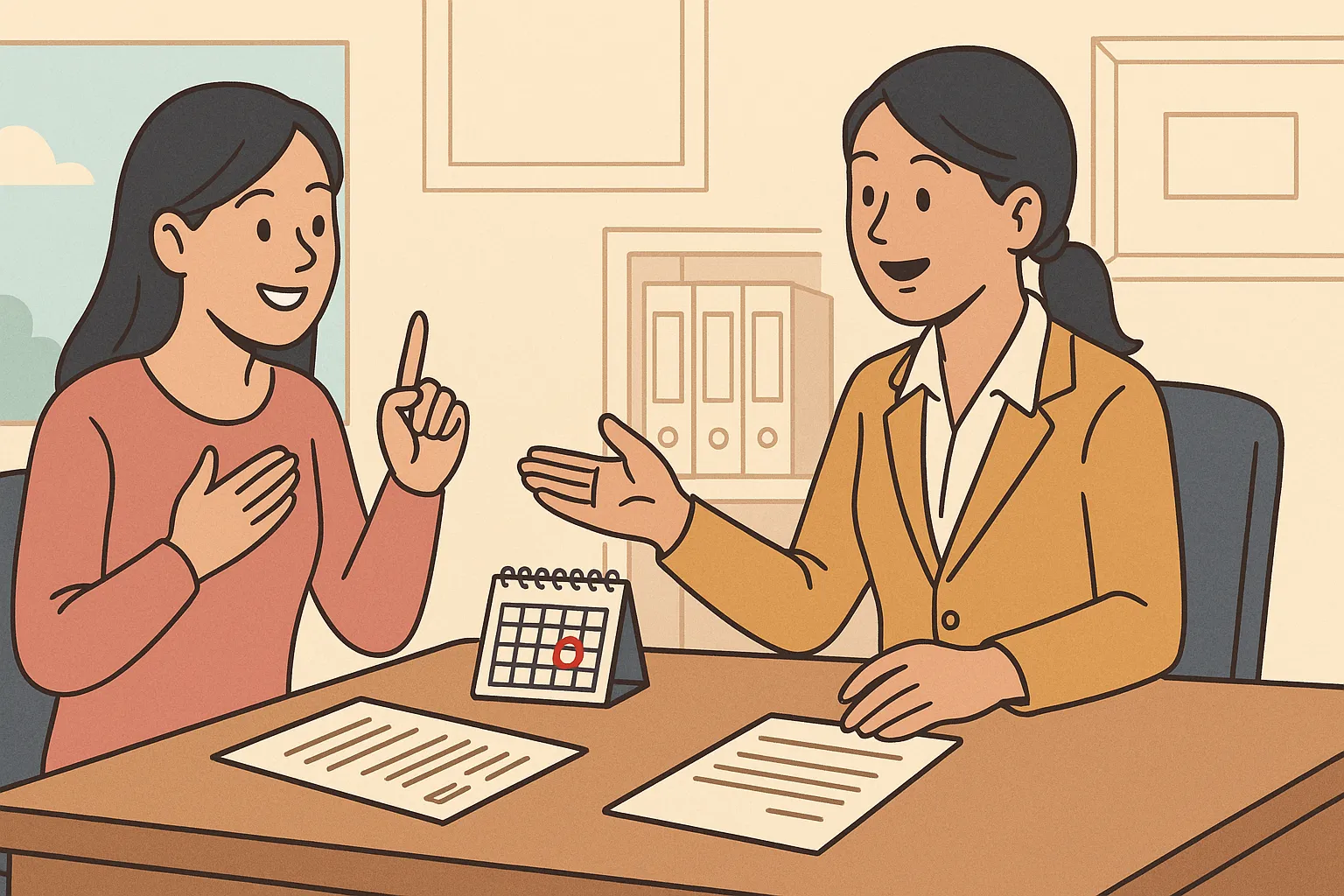 Chị Hạnh xin nghỉ phép cá nhân vào ngày lập xuân