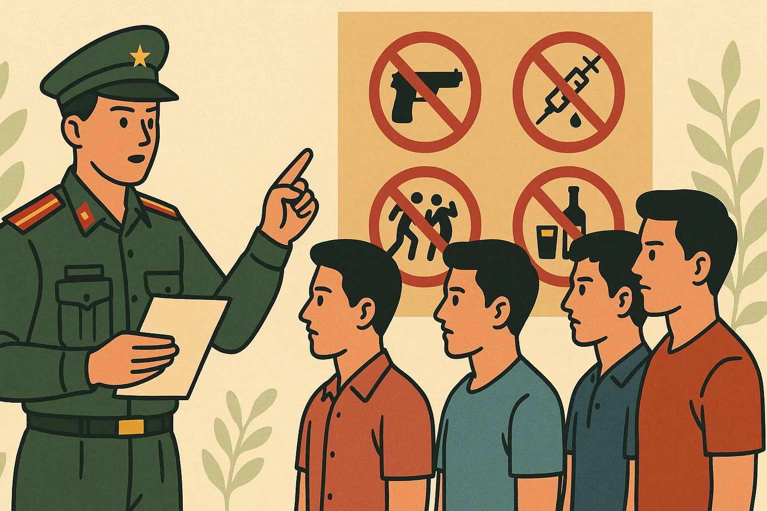 Những hành vi nào bị nghiêm cấm khi thực hiện nghĩa vụ quân sự