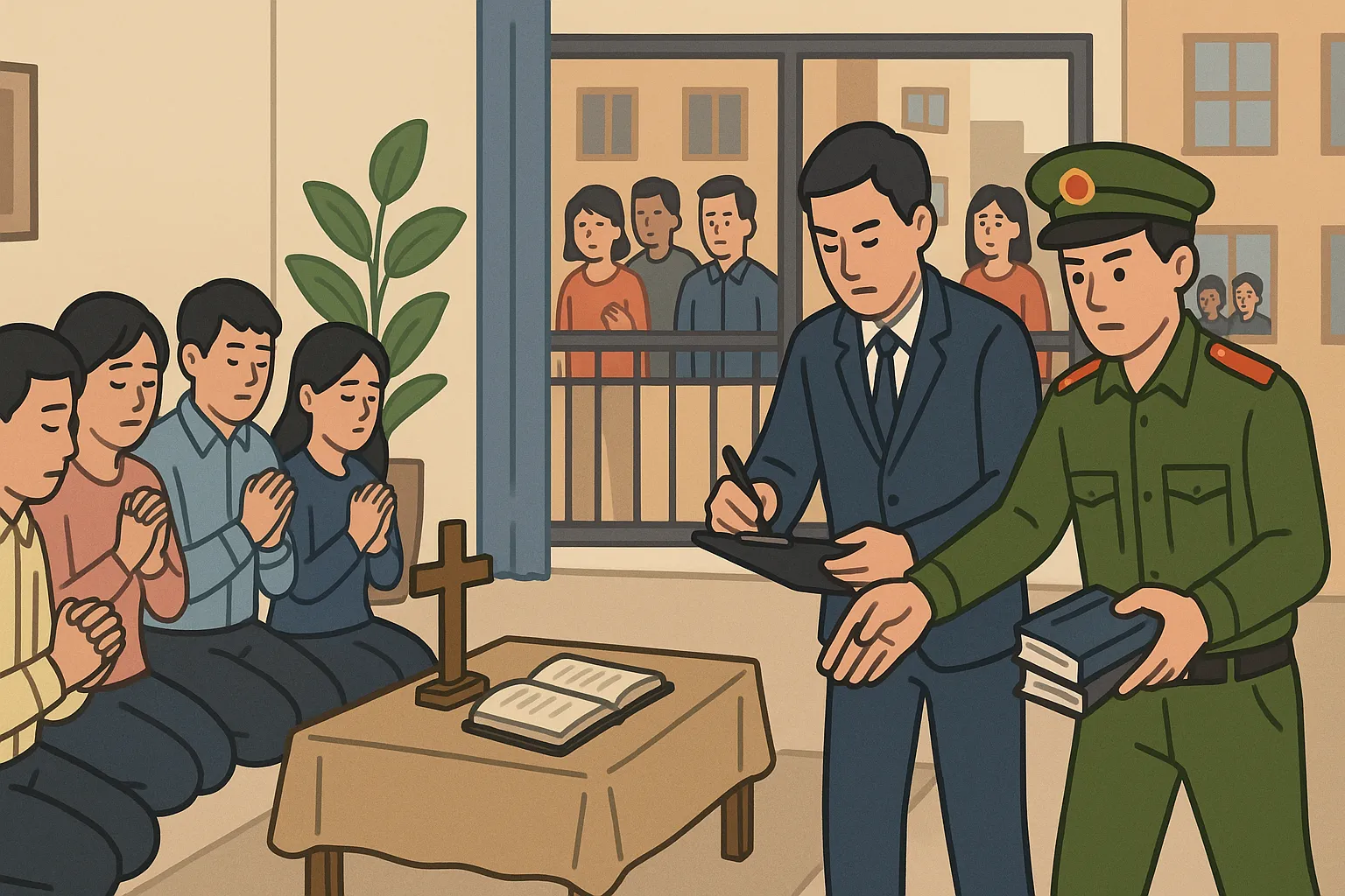 Nhóm người nước ngoài tổ chức buổi sinh hoạt tôn giáo không phép