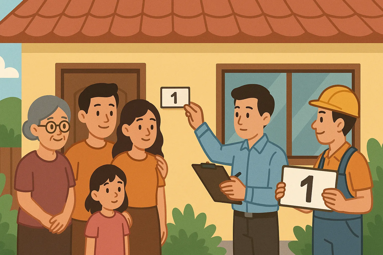 Hộ dân cần điều chỉnh lại biển số nhà vì không đúng kích thước