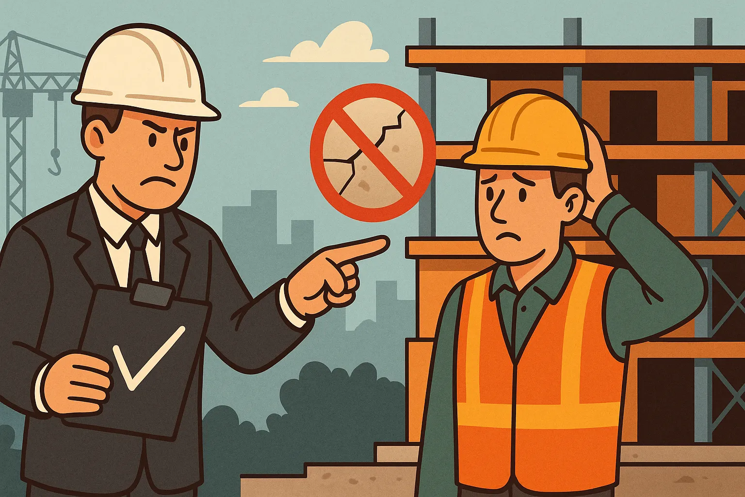 Chủ đầu tư có quyền tạm dừng hợp đồng khi nhà thầu vi phạm chất lượng hay không