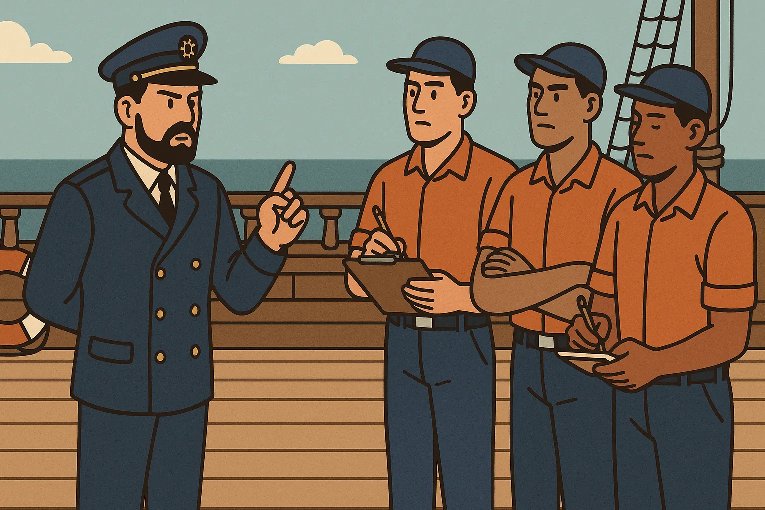 Những hành vi nào bị cấm đối với thuyền viên làm việc trên tàu biển?