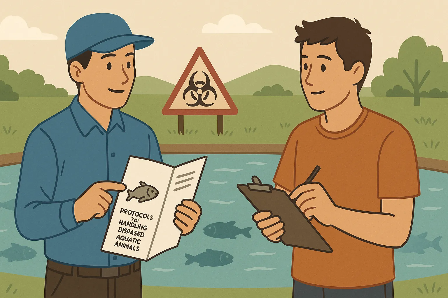 Chủ cơ sở nuôi trồng thủy sản có được vứt động vật thủy sản mắc bệnh không