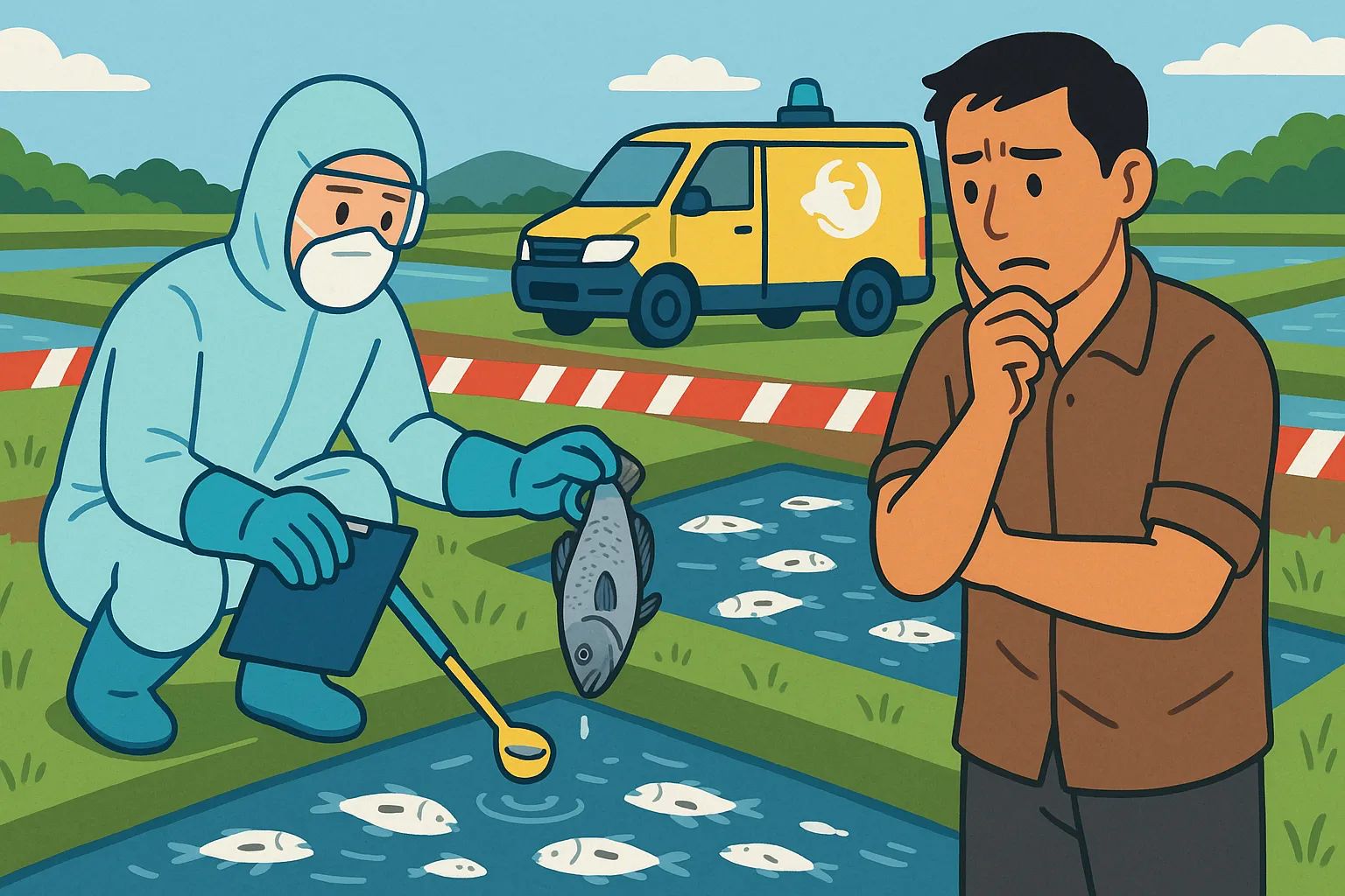 Phát hiện ổ dịch cá rô phi chết hàng loạt