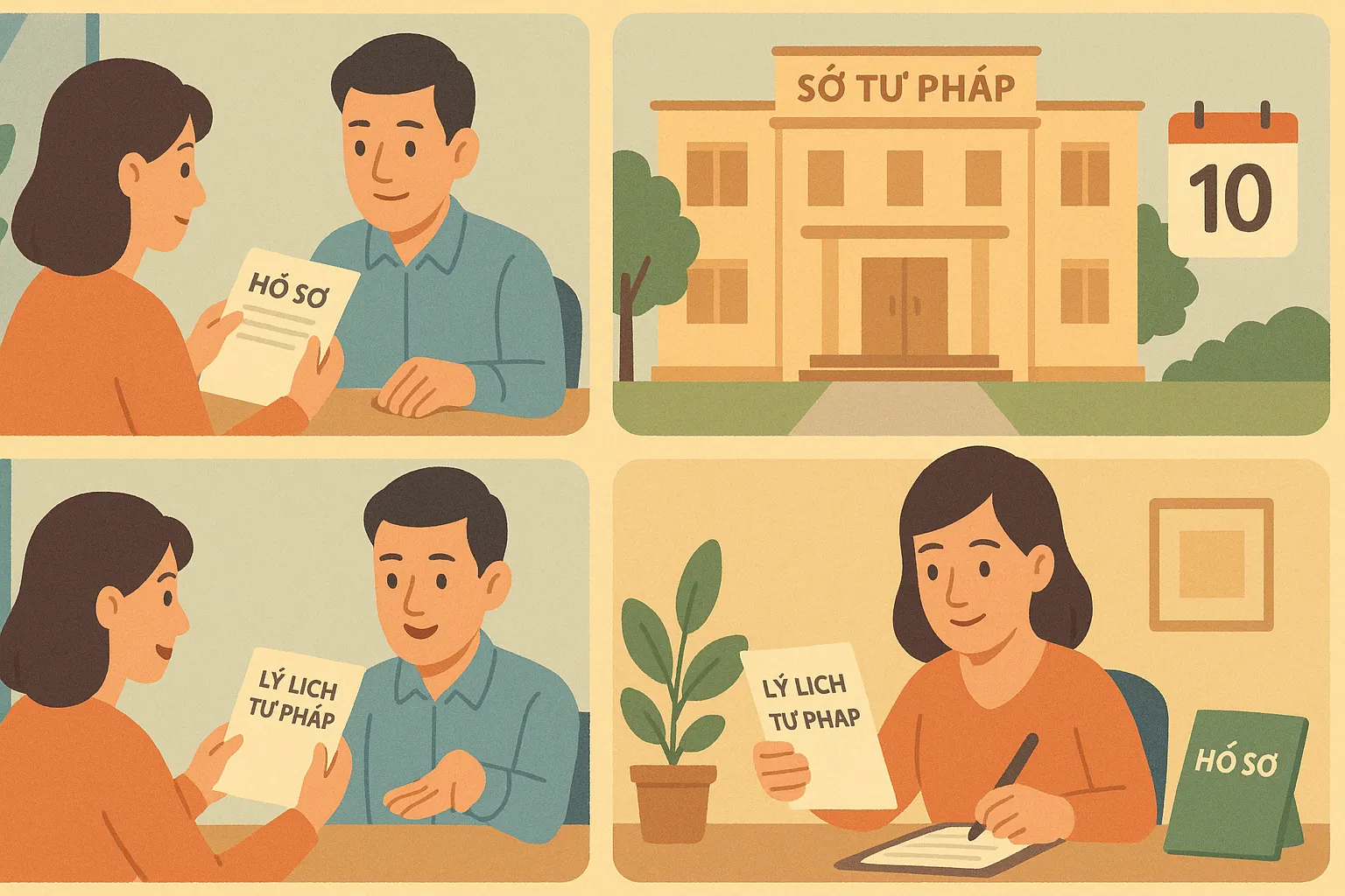 Chị Hương nộp hồ sơ tại địa phương