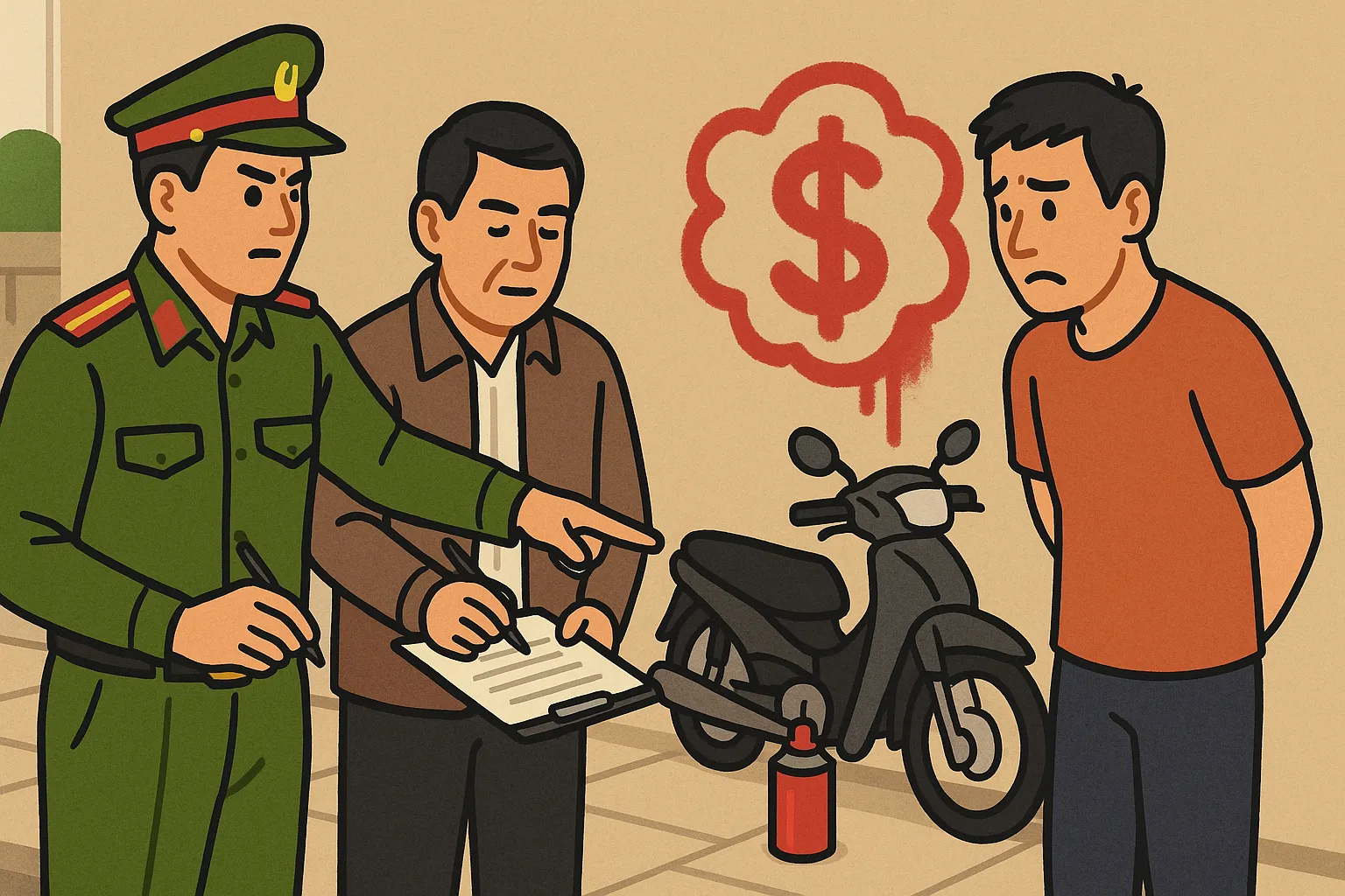 Phun sơn quảng cáo cá độ bóng đá lên tường nhà người khác có vi phạm pháp luật không