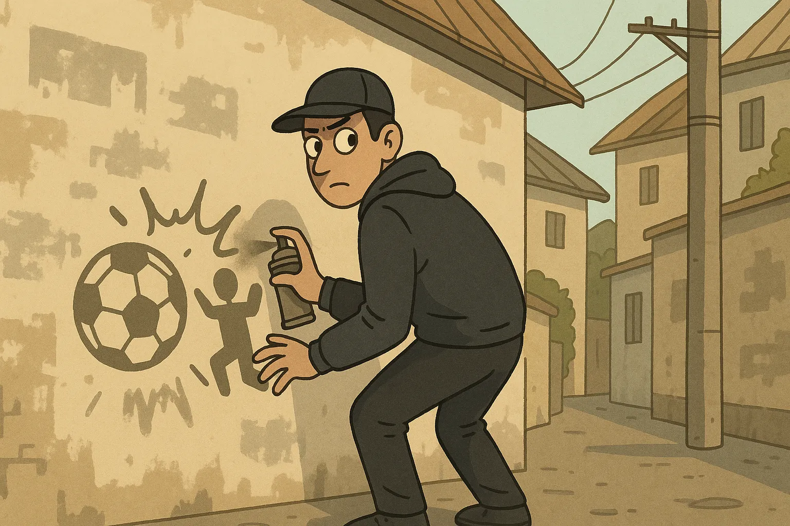 Phun sơn quảng cáo cá độ bóng đá lên tường nhà người khác có vi phạm không?