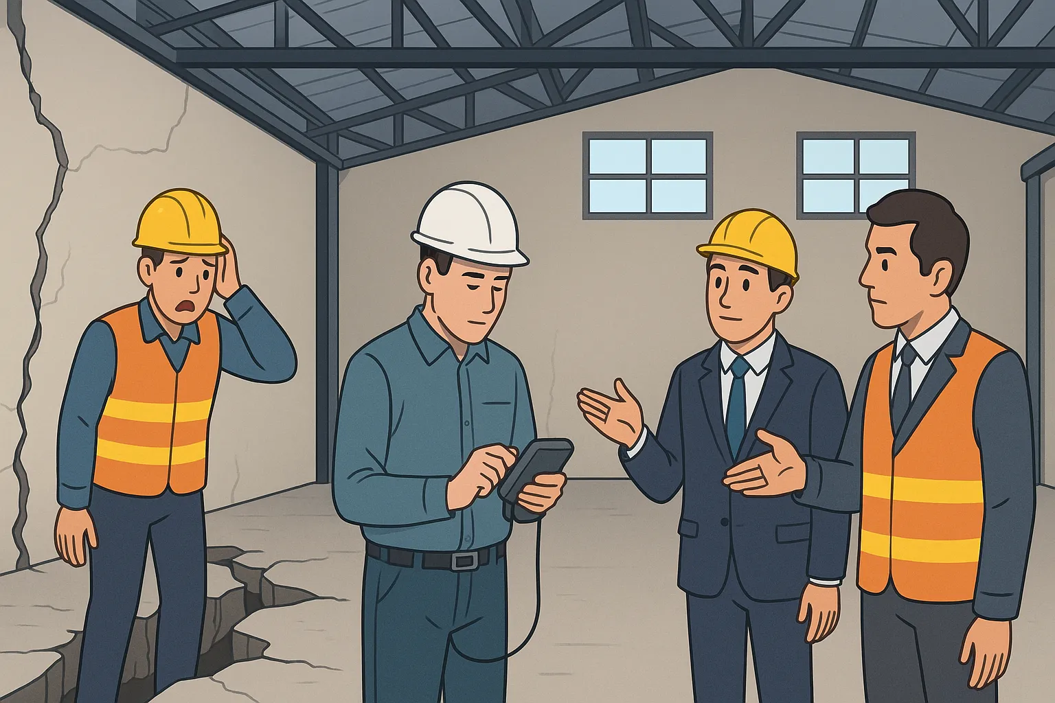 Kiểm định công trình nhà xưởng sau sự cố hư hỏng