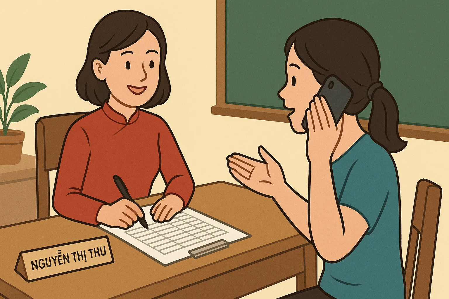 Giáo viên chủ nhiệm lập danh sách học sinh rèn luyện hè