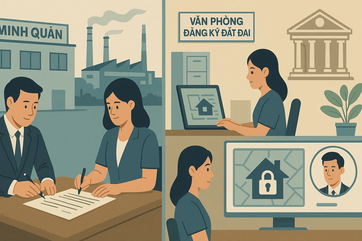 Công ty Minh Quân ký hợp đồng thế chấp quyền sử dụng đất