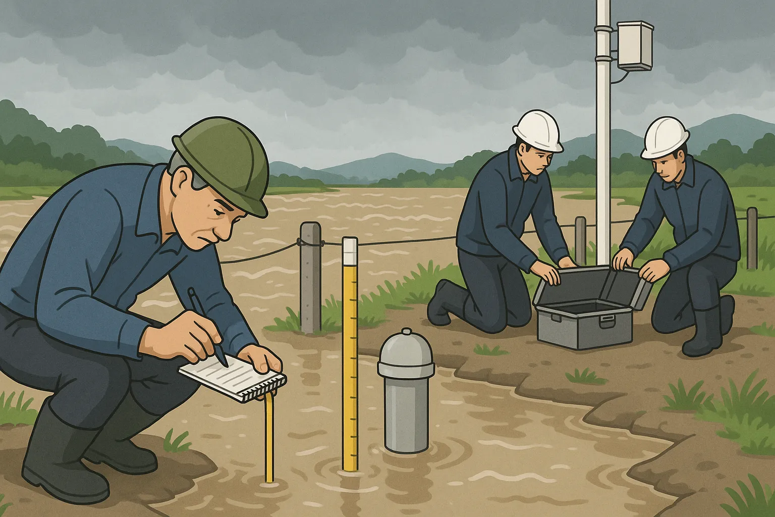 Trạm quan trắc phát hiện dữ liệu sai lệch sau mưa lớn