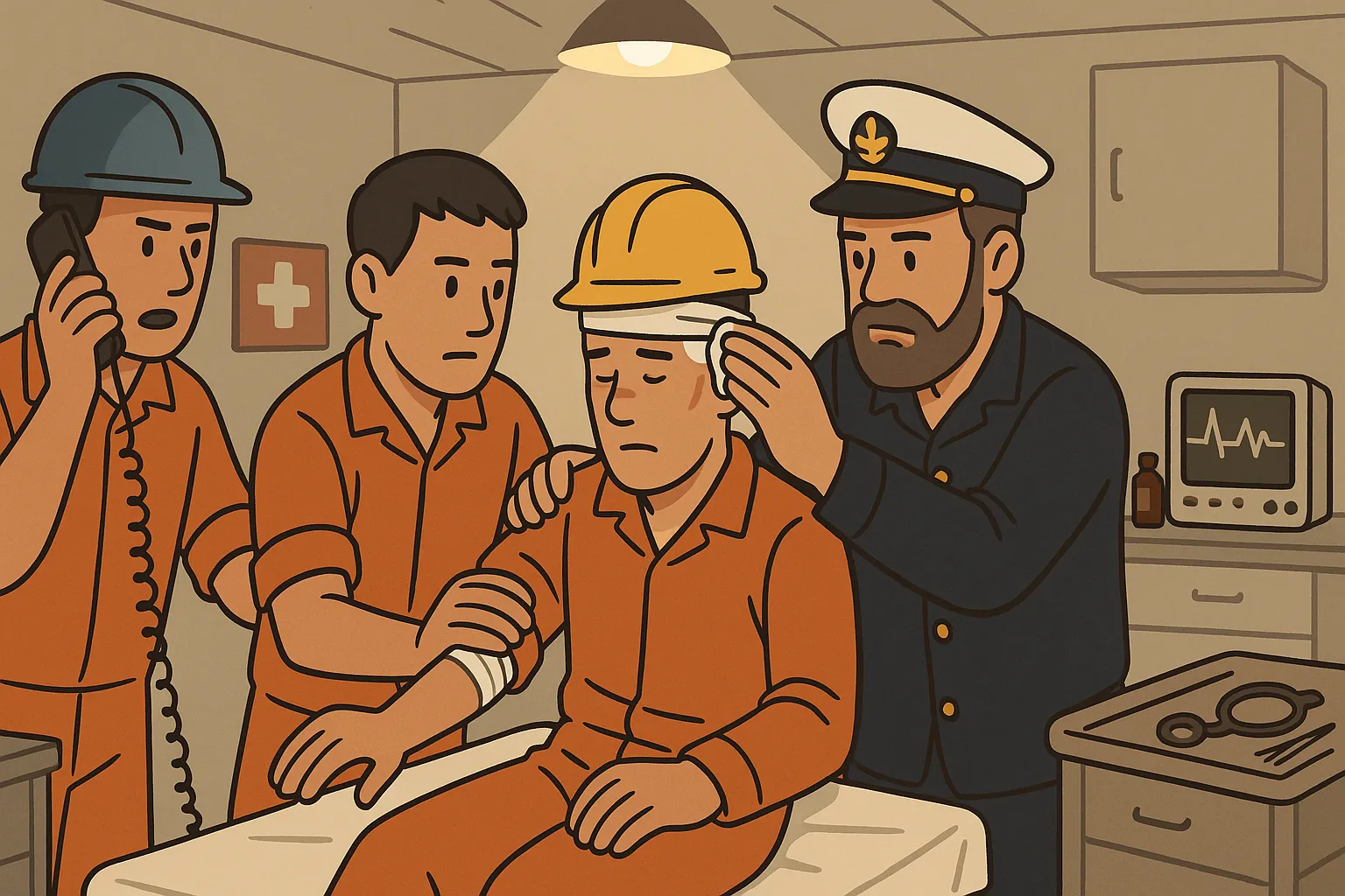 Anh Quân phát bệnh giữa hành trình trên biển