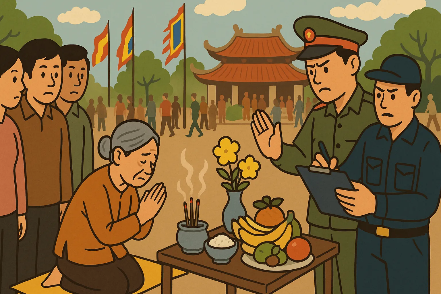 Bà Trần Thị Mai tự ý lập đàn cầu an