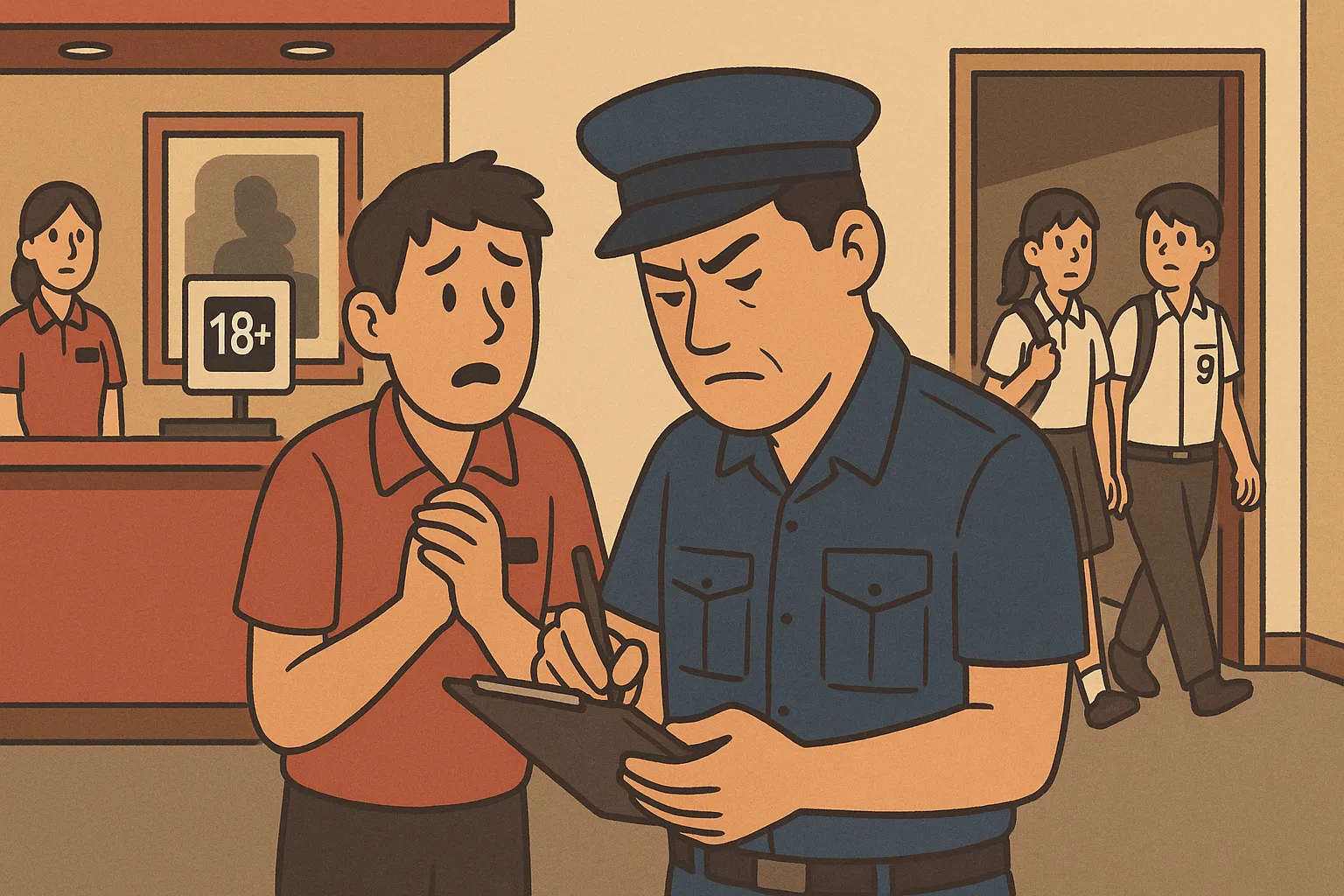 Rạp chiếu phim bán vé cho trẻ em xem phim 18+