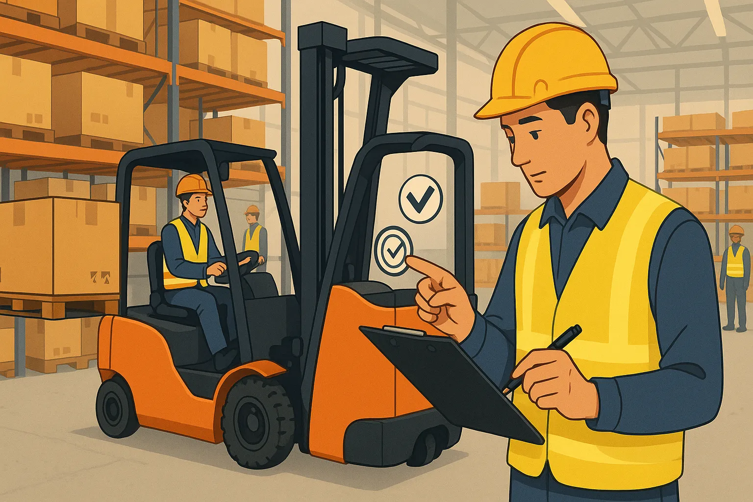 Trước khi lưu hành xe nâng điện ra thị cần phải làm gì?