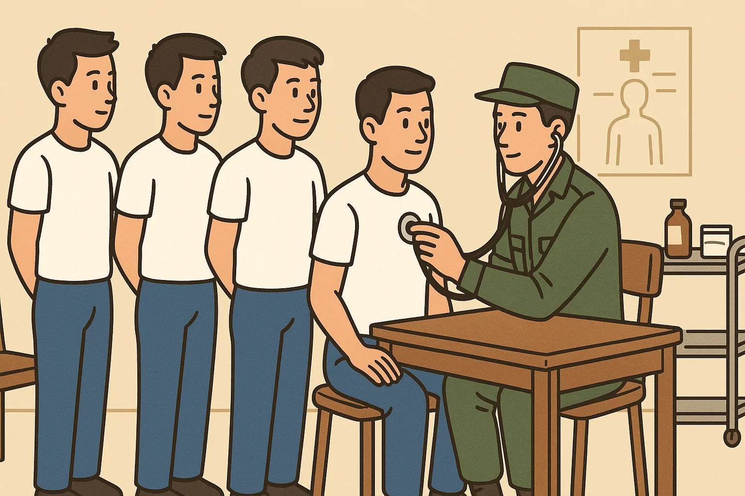 Người tham gia nghĩa vụ quân sự xem kết quả khám sức khỏe ở đâu?