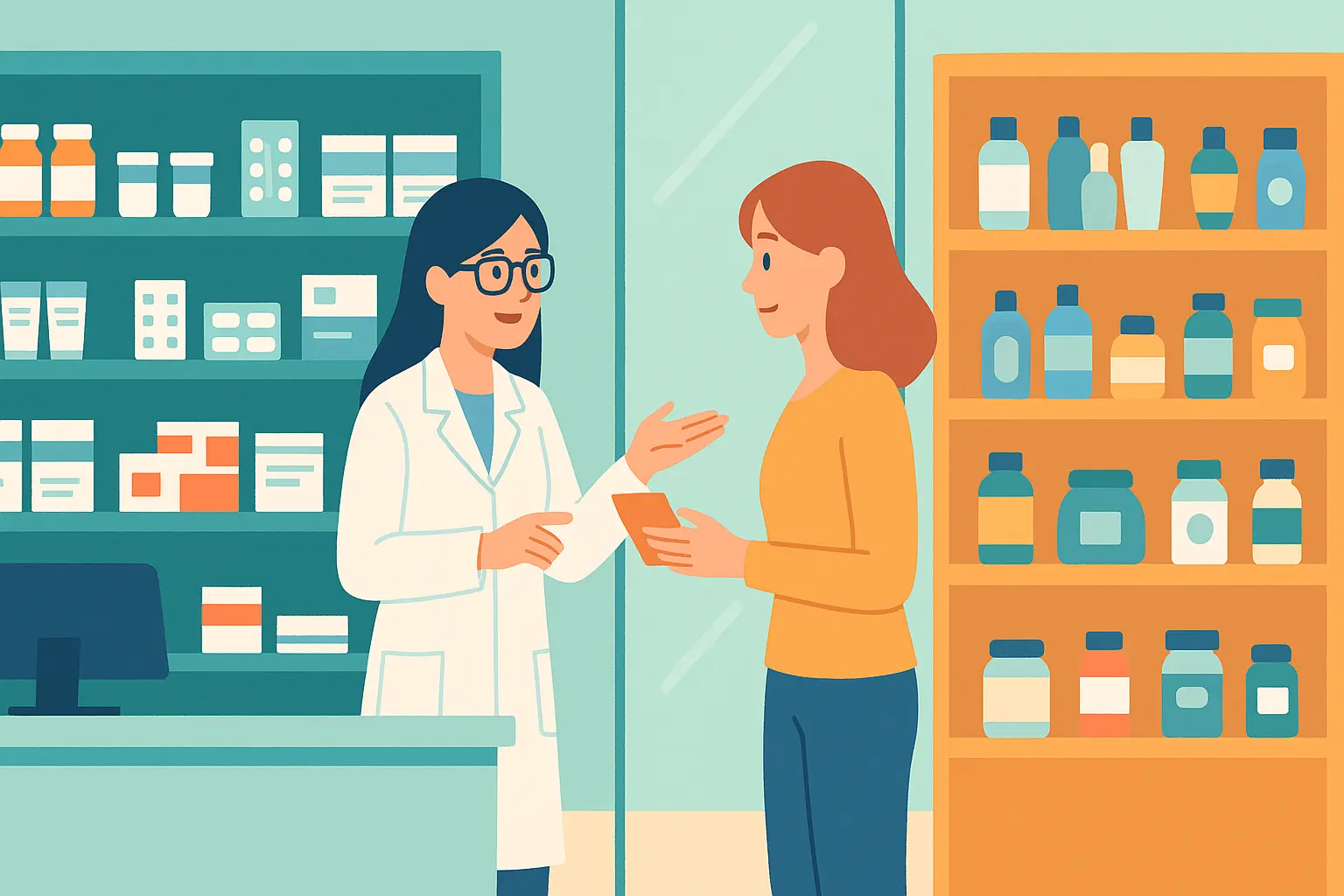 Nhà thuốc tư nhân có được trưng bày mỹ phẩm chung với thuốc không?