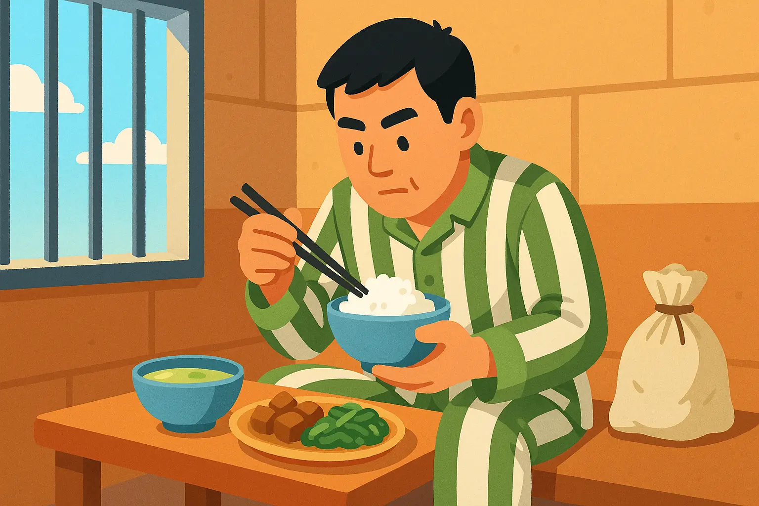 Một bếp tập thể phục vụ 100 phạm nhân được trang bị những dụng cụ cấp dưỡng nào?