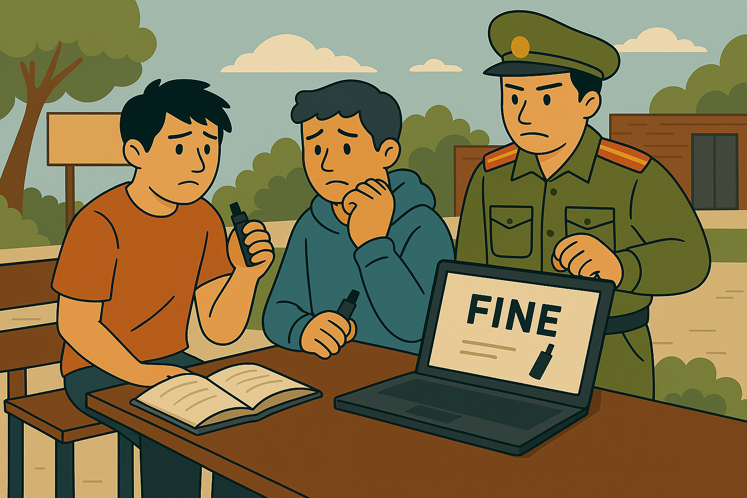 Bị phạt khi hút thuốc lá điện tử