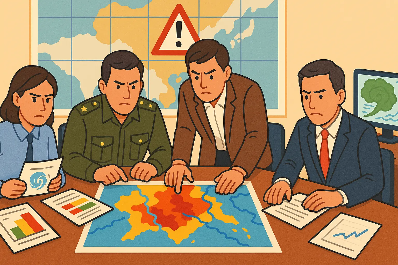 Cơ quan nào phải công bố cấp độ rủi ro và bản tin cảnh báo thiên tai?