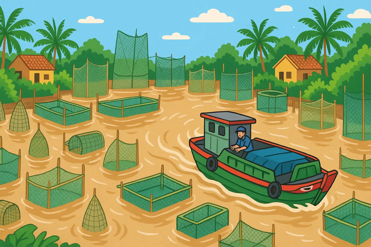 Đánh bắt thủy sản gây cản trở giao thông đường thủy bị xử phạt ra sao?