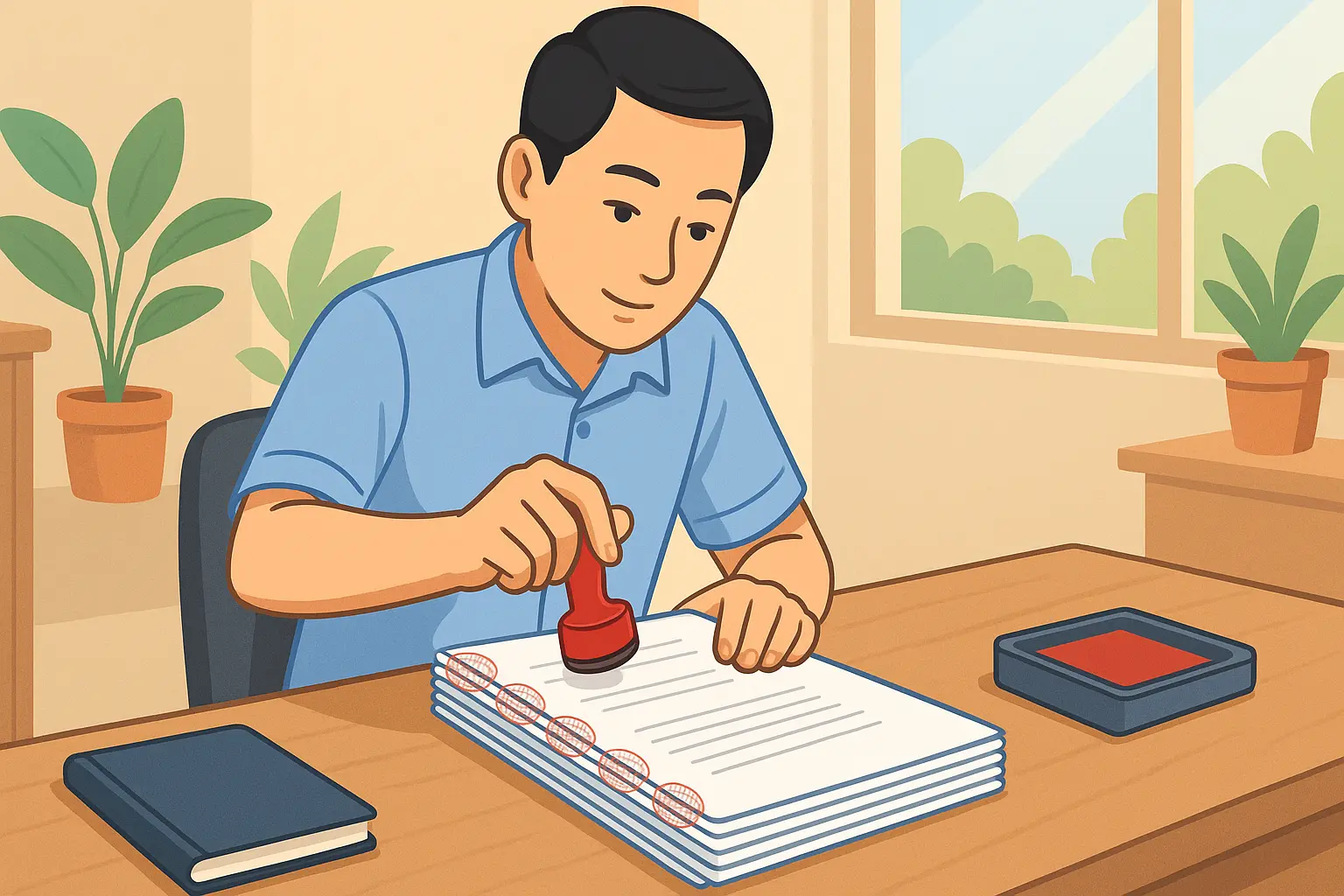 Hồ sơ nhiều trang phải đóng dấu giáp lai như thế nào?