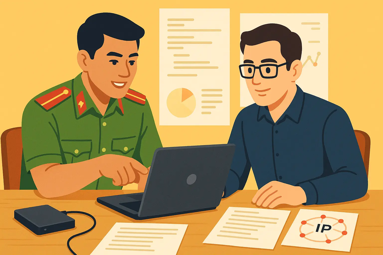 Sự việc xảy ra Tháng 2/2025, Công an tỉnh Vĩnh Long điều tra vụ án truyền bá thông tin giả mạo trên mạng xã hội nhằm bôi nhọ danh dự người khác.   Diễn biến Bị can Nguyễn Thành Vỹ bị cáo buộc sử dụng tài khoản Facebook ẩn danh để đăng tải bài viết, video sai sự thật. Cơ quan điều tra thu thập dữ liệu từ Facebook, nhật ký truy cập và email đăng ký.   Kết quả Cơ quan giám định kỹ thuật số xác minh dữ liệu có nguồn gốc từ địa chỉ IP nhà Vỹ, không chỉnh sửa, được sao lưu đúng quy trình. Tòa án công nhận các dữ liệu này là chứng cứ điện tử hợp pháp.   Cơ sở pháp lý Khoản 3 Điều 99 Bộ luật Tố tụng hình sự 2015.